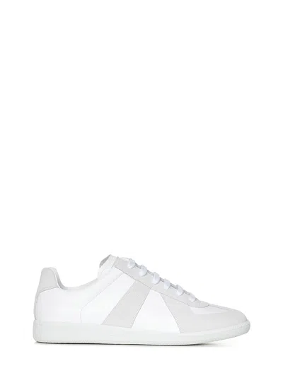 Shop Maison Margiela Replica Sneakers In Bianco