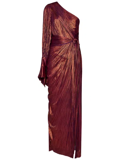 Shop Maria Lucia Hohan Palmer Long Dress In Rosso