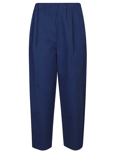 Shop Apuntob Regular Fit Cotton Trousers In Blue