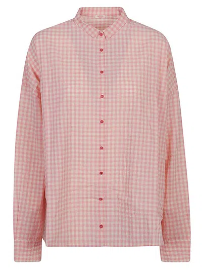Shop Apuntob Vichy Print Cotton Shirt In Pink