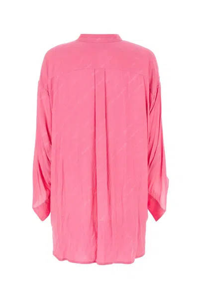 Shop Balenciaga Shirts In Pink