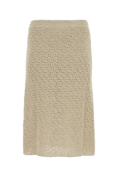 Shop Bottega Veneta Skirts In Sand