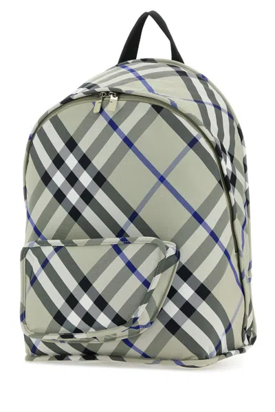Shop Burberry Backpacks In Lichen