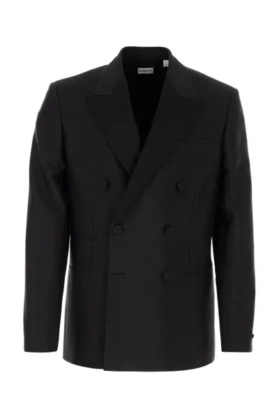 Burberry Black Wool Blend Blazer