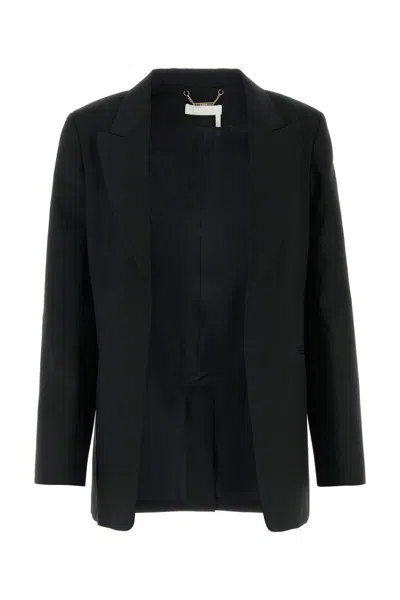 Shop Chloé Chloe Jackets And Vests In Black