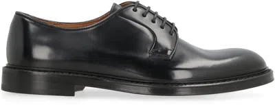 Shop Doucal's Leather Lace-up Shoes In Black