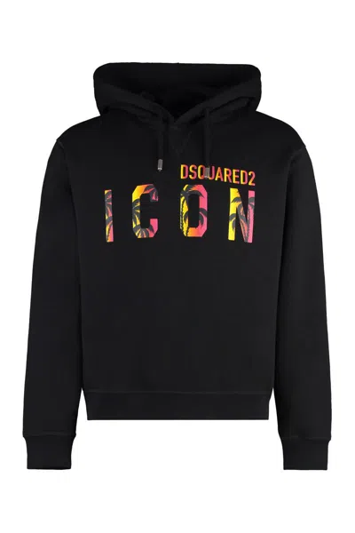 Shop Dsquared2 Cotton Hoodie In Black