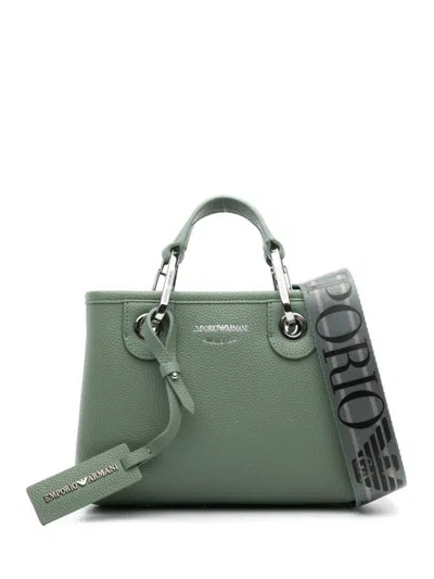 Shop Ea7 Emporio Armani Myea Mini Shopping Bag In Green