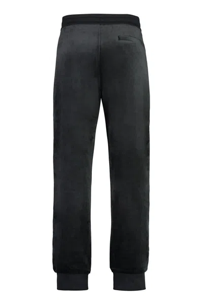Shop Emporio Armani Chenille Track-pants In Black