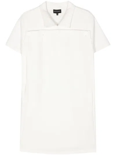 Shop Emporio Armani Cotton Shirt Dress In White
