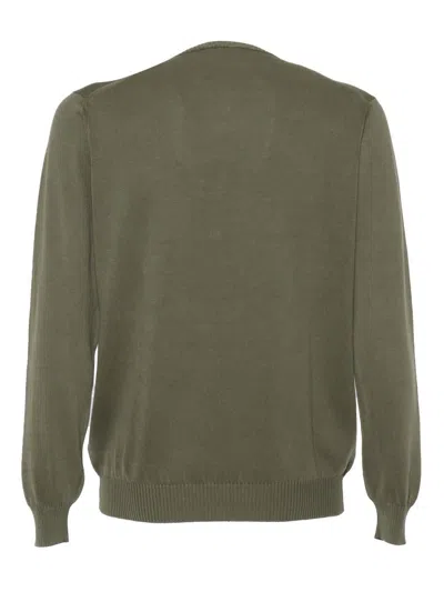 Fedeli Green Giza Light Frosted Sweater In Multicolor