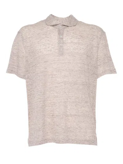 Fedeli Melange Linen T-shirt In Multicolor
