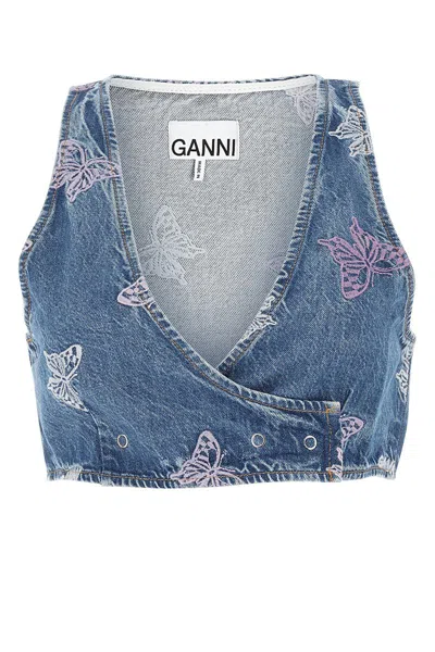 Shop Ganni Shirts In 630