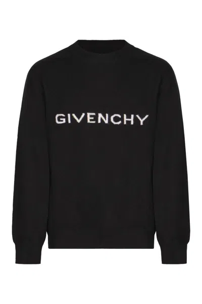 Shop Givenchy Wool Crew-neck Sweater In Black