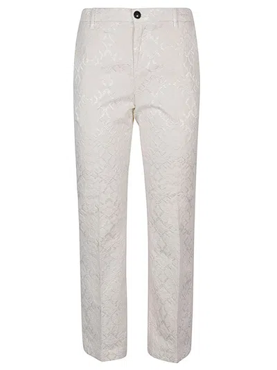 Shop I Love My Pants Bella Embroidered Cotton Trousers In White