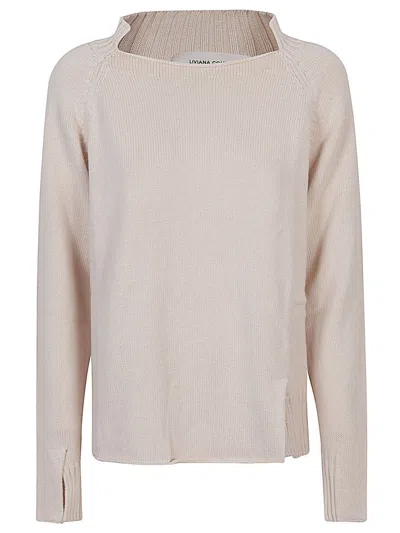 Shop Liviana Conti Cotton Crewneck Sweater In White