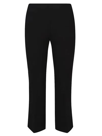 Shop Liviana Conti Flared Cropped Trousers In Black