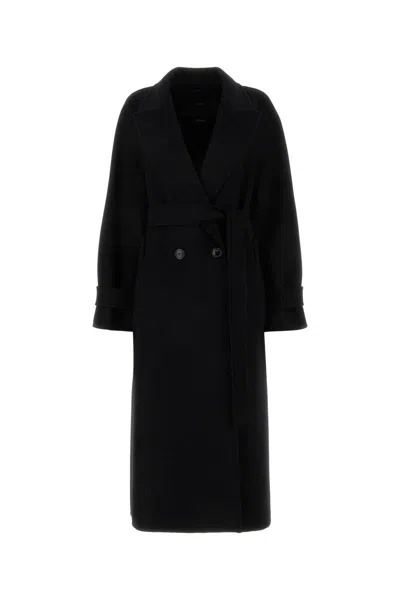 Shop Max Mara Atelier Coats In Black