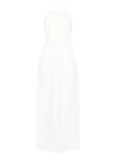 Shop Max Mara Cotton Long Dress In White