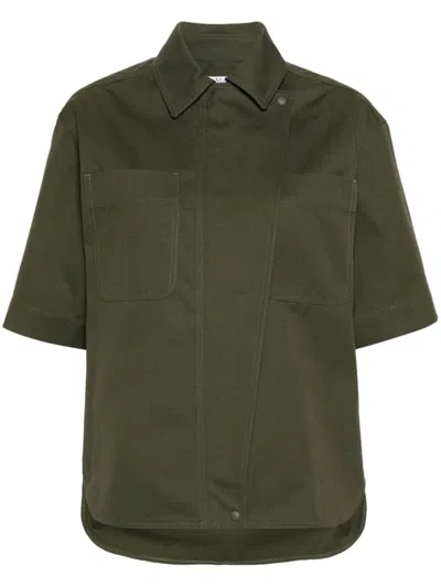 Shop Max Mara Cotton Shirt In Green