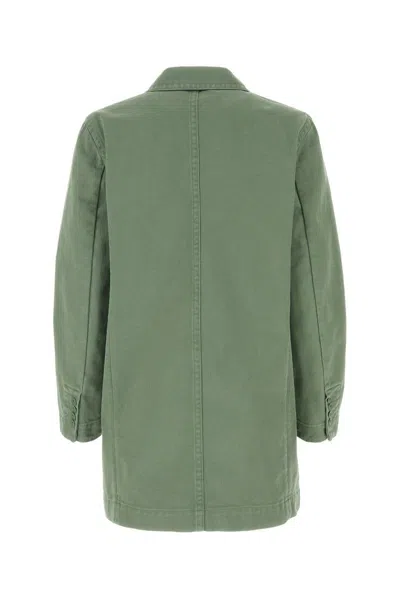 Max Mara Sage Green Denim Zenobia Blazerâ In Green