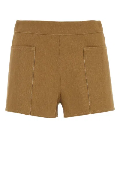 Shop Max Mara Shorts In Leather