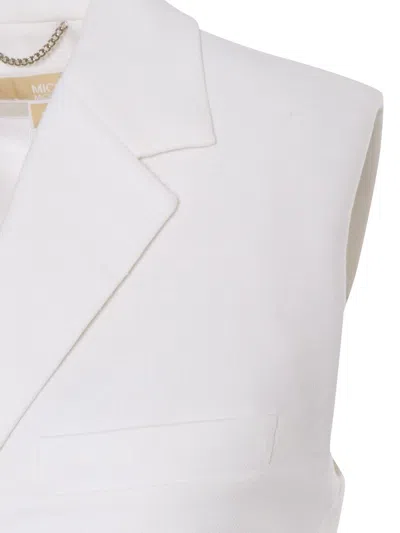 Michael Kors White Sleeveless Blaze In Bianco