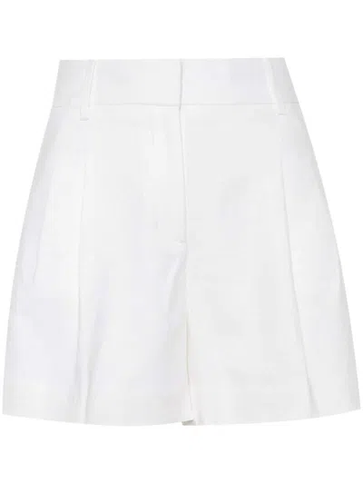 Shop Michael Kors Linen Blend Shorts In White
