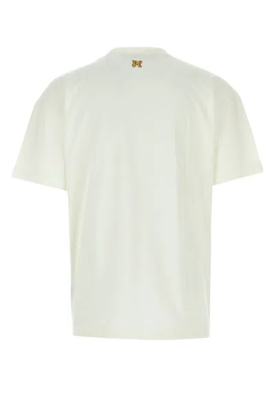 Shop Palm Angels T-shirt In Whitegold