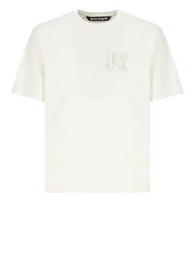 Shop Palm Angels T-shirts And Polos Ivory