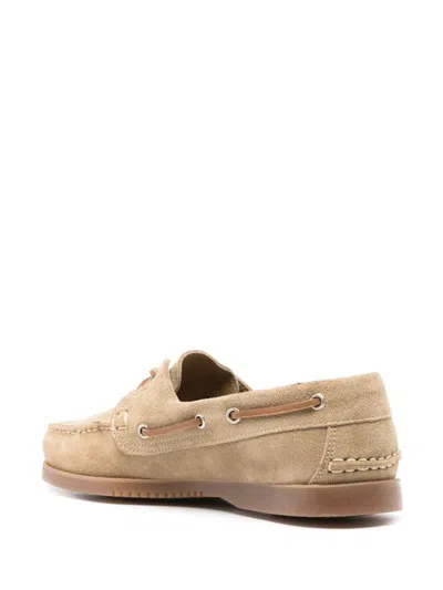 Shop Paraboot Barth Suede Leather Loafers In Beige