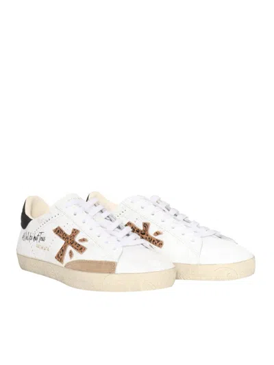 Shop Premiata Sneaker In Bianco