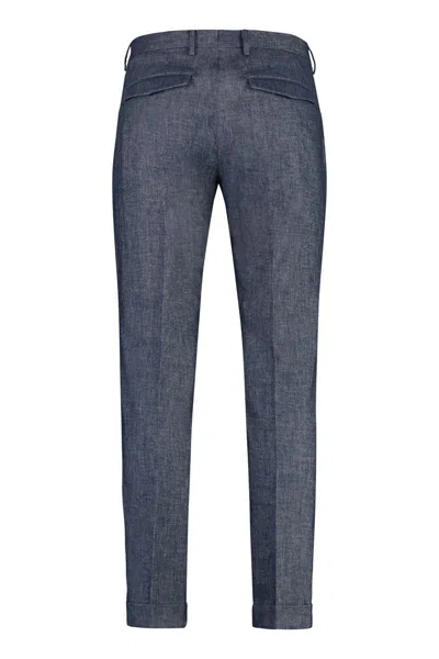 Shop Pt01 Slim Fit Chino Trousers In Denim