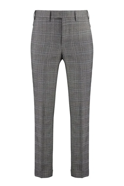 Shop Pt01 Virgin Wool Trousers In Grey