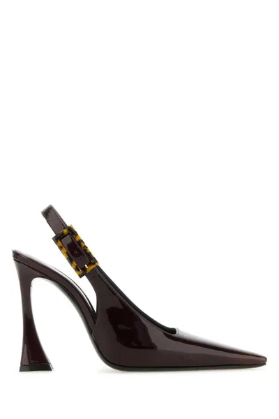 Shop Saint Laurent Heeled Shoes In Brown