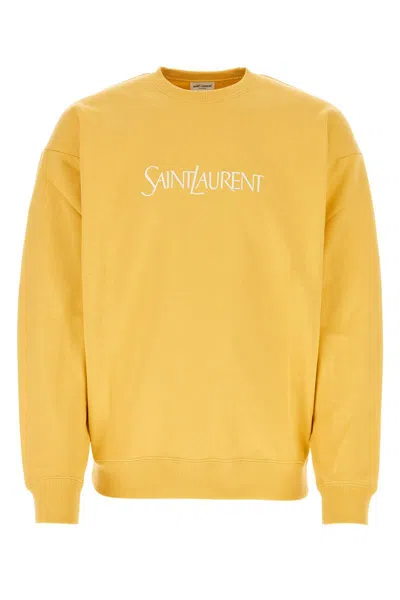 Shop Saint Laurent Sweatshirts In Jaunenaturel