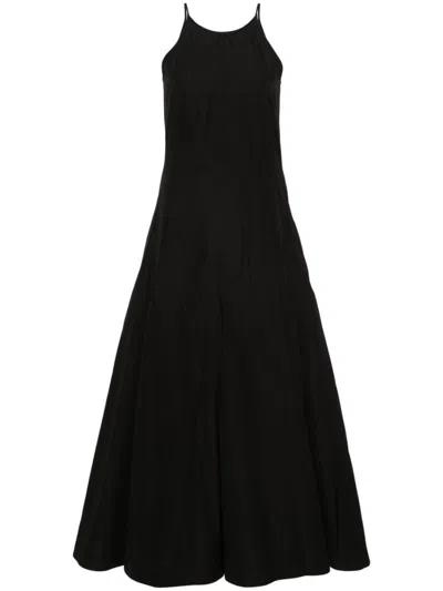 Shop Sportmax Cotton Midi Dress In Black