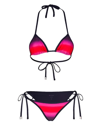 Attico Bikini Red, Black E Fuchsia In Fuchsia