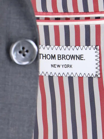 Shop Thom Browne Jackets In Grey