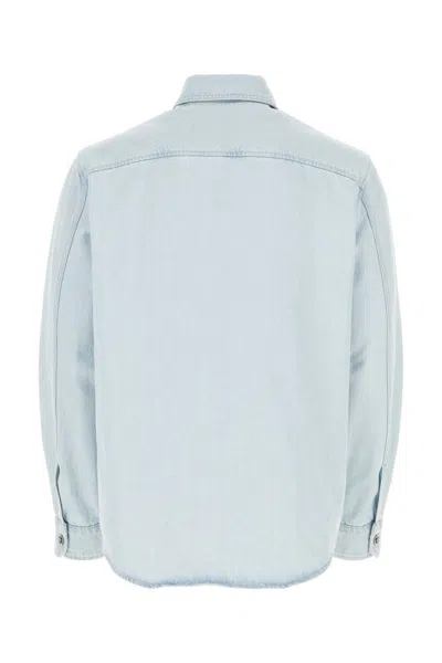 Shop Versace Shirts In Lightblueice1d700