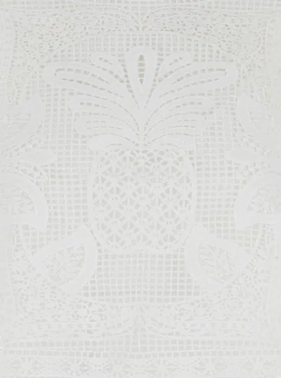 Shop Farm Rio White Embroidered Blouse In Techno Fabric Woman