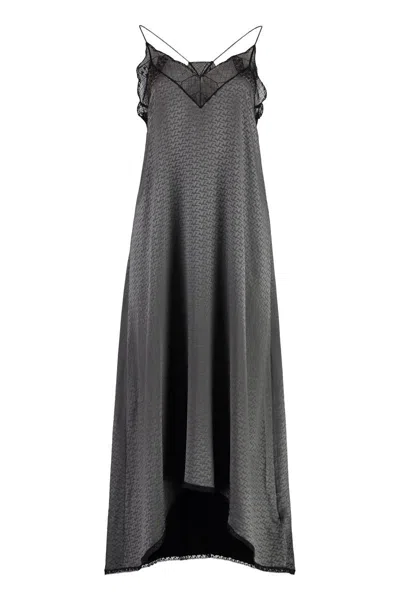 Shop Zadig & Voltaire Zadig&voltaire Silk Slipdress In Grey