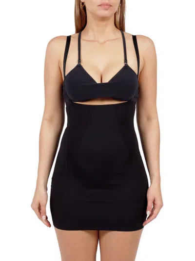 Shop Rene Ruiz Collection Women's Full Body Shapewear Slip Dress In Black