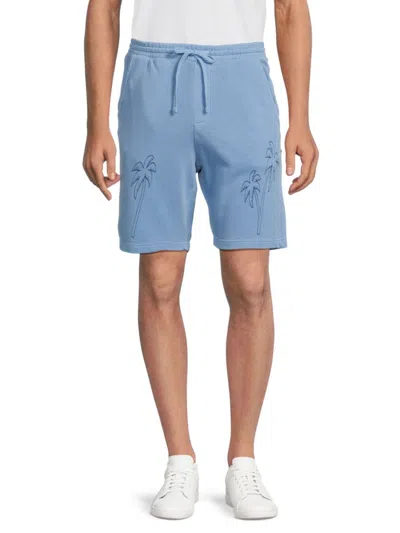 Shop Kinetix Men's Palm Drawstring Shorts In Sky Blue