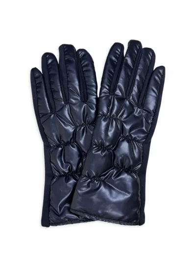 Shop Marcus Adler Women's Puffer Gloves In Navy