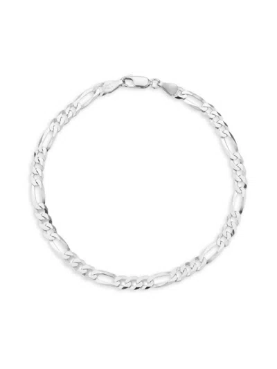 Shop Yield Of Men Men's Sterling Silver Figaro Chain Bracelet