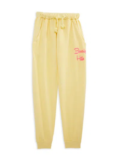 Shop Ocean Drive Girl's French Terry Joggers In Citrus