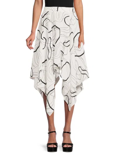 Shop Patrizia Luca Women's Print Midi Skirt In White