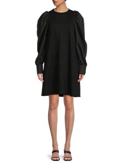 Shop Area Stars Women's Puff Sleeve Shift Dress In Black