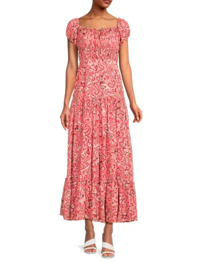 Shop Area Stars Women's Gisele Floral & Paisley Maxi Dress In Pink